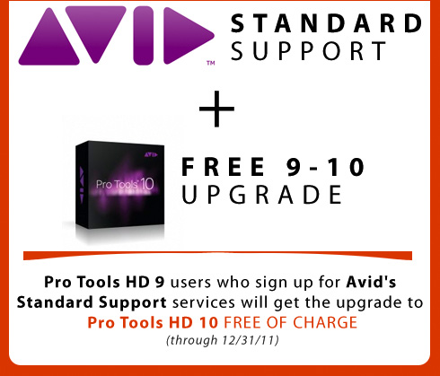 Attention Pro Tools HD 9 Owners!  Avid HD 10 Upgrade & Support Bundle Offer!